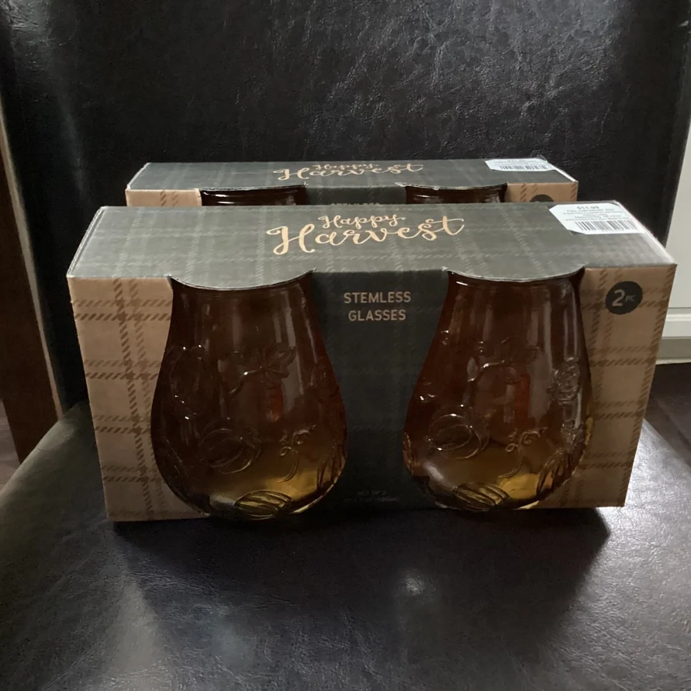 Happy Harvest Stemless Glasses Bundle